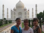 Fellow Fulbright-Hays teachers Carrie Block and Katie Clary at the Taj Mahal